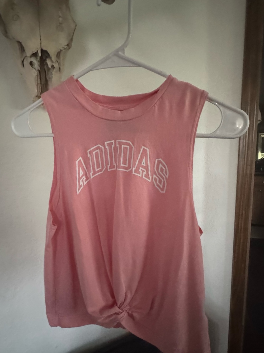 Adidas Pink Knot-Front Tee